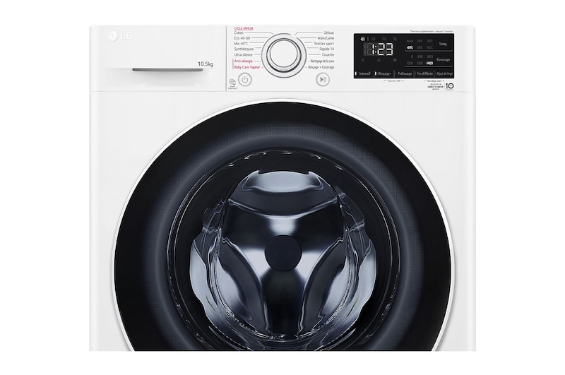 LG Lave-linge 10.5 KG - 68L | AI Direct Drive™ | Moteur Direct Drive™ garanti 10 ans, LG F14V30WHS