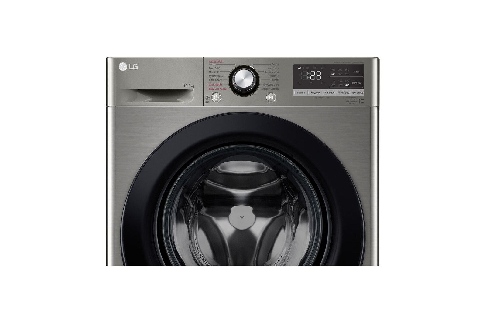 LG Lave-linge 10.5 KG - 68L | AI Direct Drive™ | Moteur Direct Drive™ garanti 10 ans, LG F14V35IXS