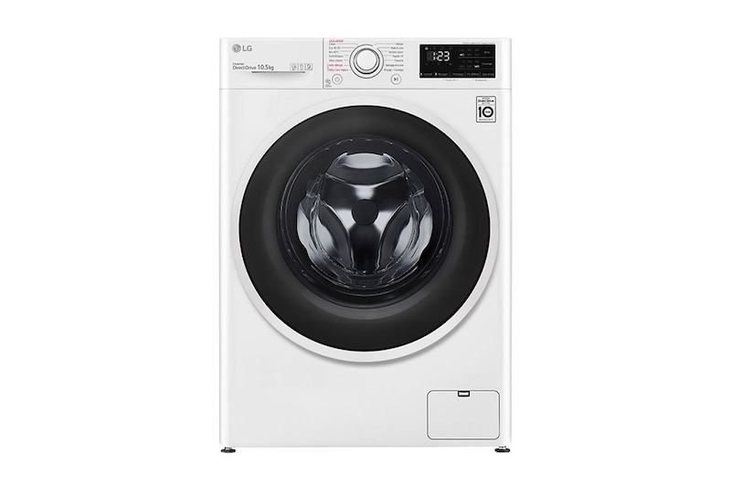 Vue avant de Lave-linge 10,5 kg - 68L | AI Direct Drive™ | Moteur Direct Drive™ garanti 10 ans LG F14V36WHS