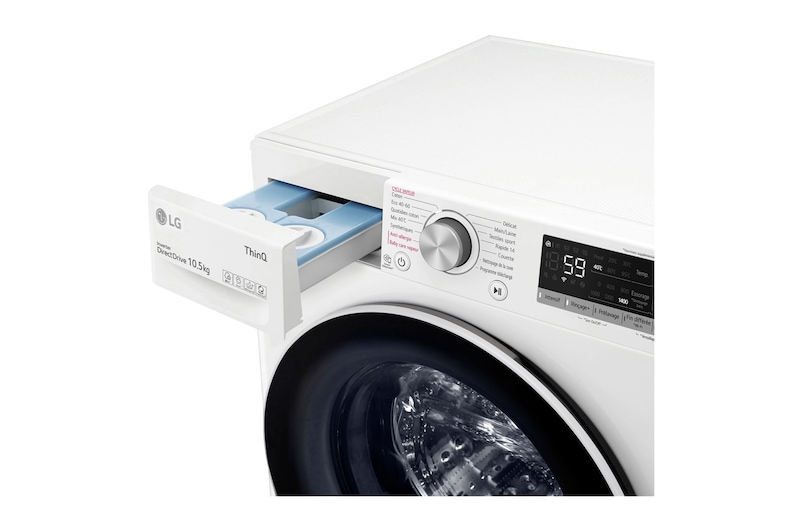 LG Lave-ling 10.5kg - 68L | Moteur intelligent AI Direct Drive™ garanti 10 ans  | Dosage automatique ezDispense™, LG F14V40WHSA