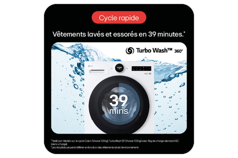 LG Lave-linge 11 kg | Molette avec écran LCD intégré | AI DD™ | Turbowash™ | Steam™, LG F14X76WHST