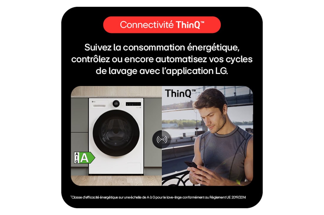 LG Lave-linge 11 kg | Molette avec écran LCD intégré | AI DD™ | Turbowash™ | Steam™, LG F14X76WHST