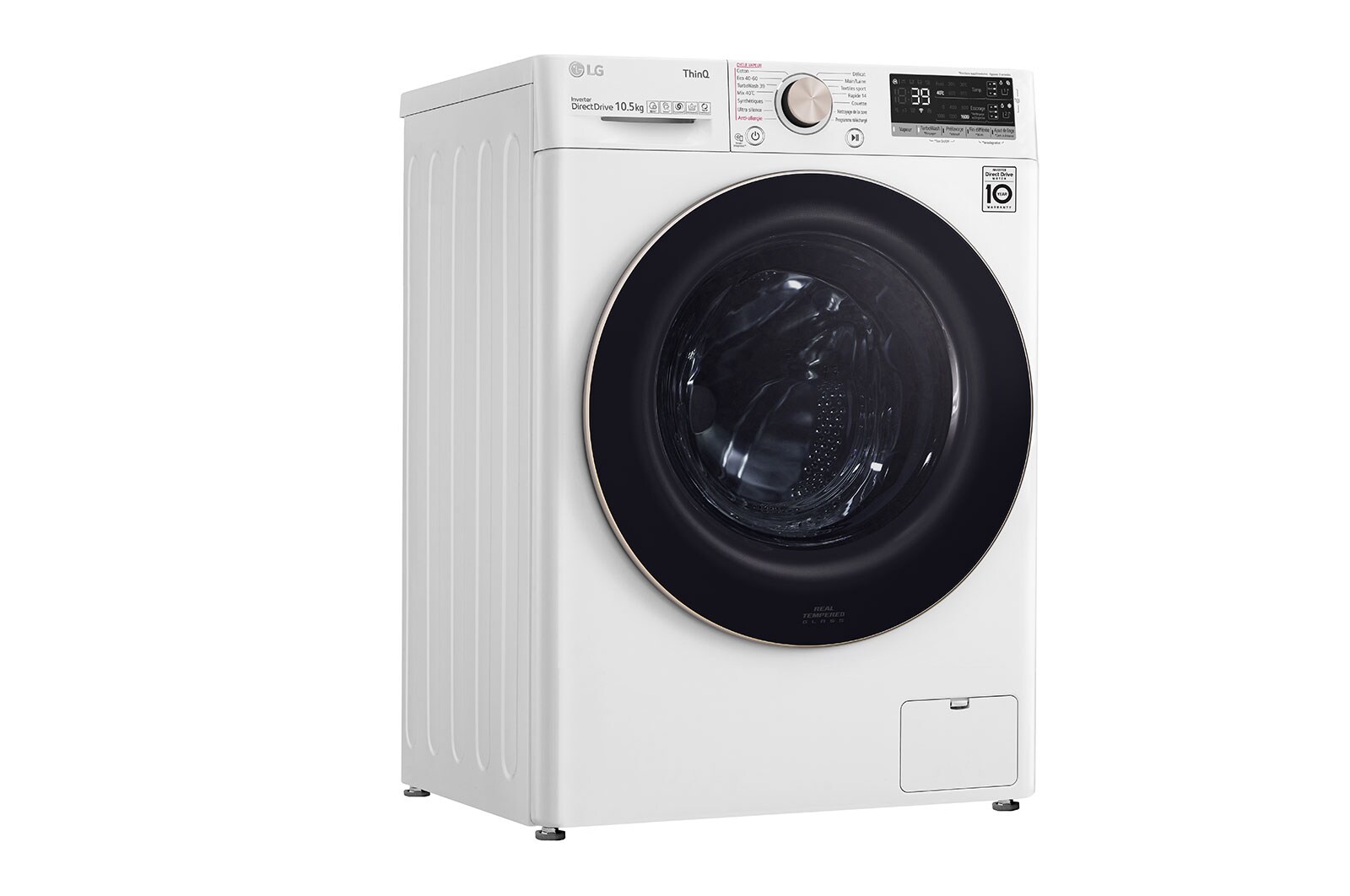 LG Lave-linge 10.5 kg - 68L | Moteur AI Direct Drive™ garanti 10 ans | Énergie A-10%, LG F16V76WSTAE
