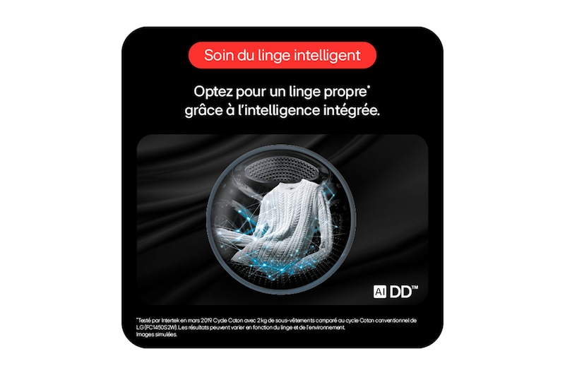 LG WashTower | Lave-linge 12kg | Sèche-linge 10kg, LG F214WT8GRBE