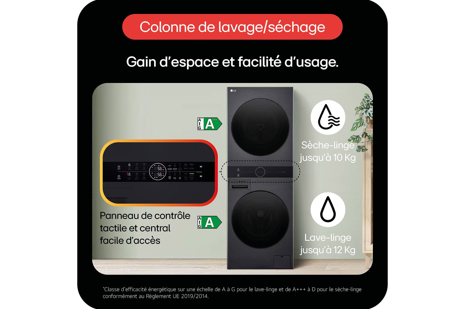 Colonne de lavage/sechage
