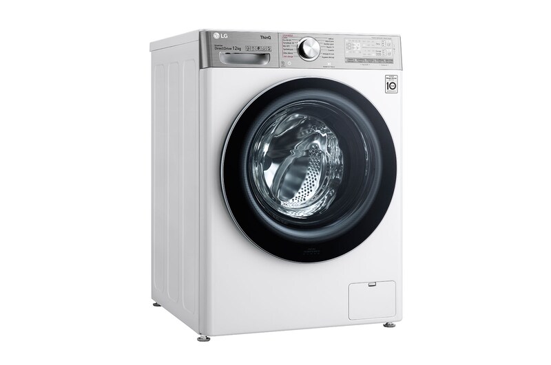 LG Lave-linge 12kg - 81L | Moteur intelligent AI Direct Drive™ garanti 10 ans | Dosage automatique ezDispense™, LG F24V92WHSTA