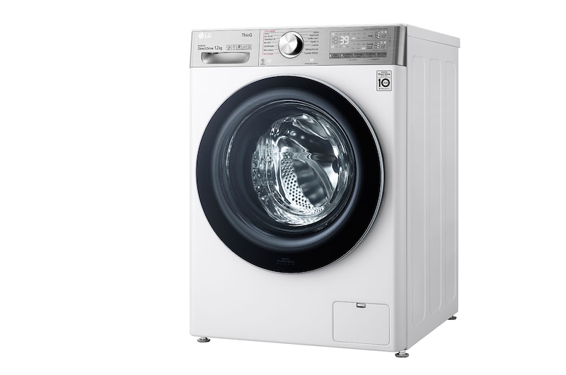 LG Lave-linge 12kg - 81L | Moteur intelligent AI Direct Drive™ garanti 10 ans | Dosage automatique ezDispense™, LG F24V92WHSTA