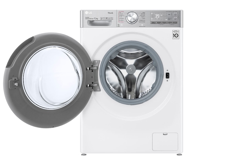 LG Lave-linge 12kg - 81L | Moteur intelligent AI Direct Drive™ garanti 10 ans | Dosage automatique ezDispense™, LG F24V92WHSTA