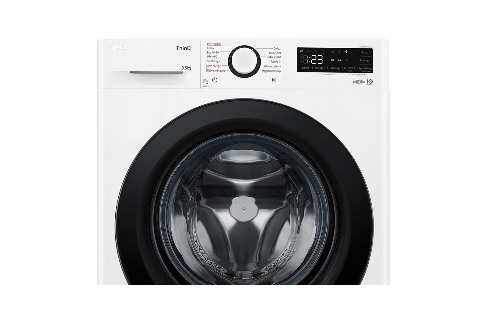 LG Lave-linge 8.5 kg - 58L | AI Direct Drive™ | Moteur Direct Drive™ garanti 10 ans, LG F82AV35WHS