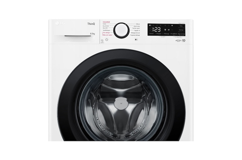 LG Lave-linge 8.5 kg - 58L | AI Direct Drive™ | Moteur Direct Drive™ garanti 10 ans, LG F82AV35WHS