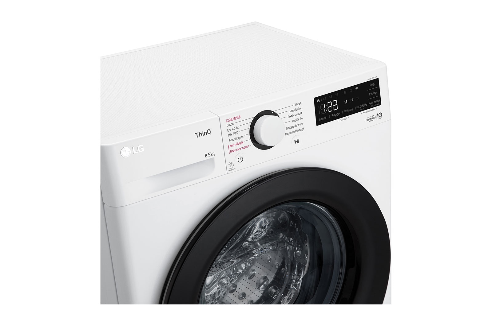 LG Lave-linge 8.5 kg - 58L | AI Direct Drive™ | Moteur Direct Drive™ garanti 10 ans, LG F82AV35WHS