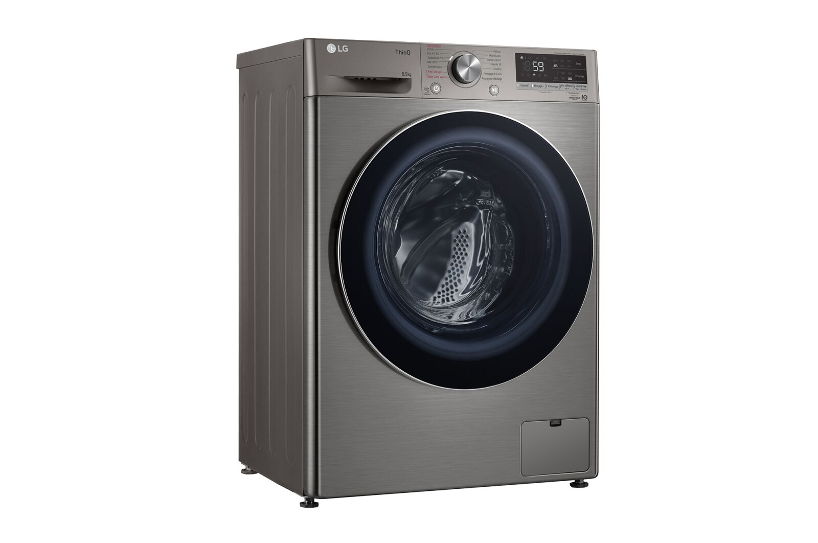 LG Lave-linge Slim 8,5kg - 58L | TurboWash™  | Moteur AI Direct Drive garanti 10 ans, LG F82SV52IXS