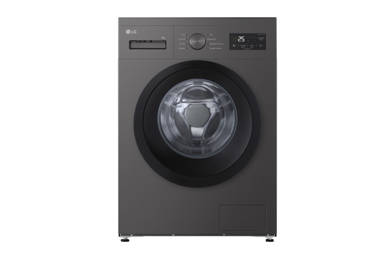 Vue avant de Lave-linge Inverter Direct Drive 8 kg - 53L | Steam™ | Smart Inverter Moteur™ LG F84N14SLS