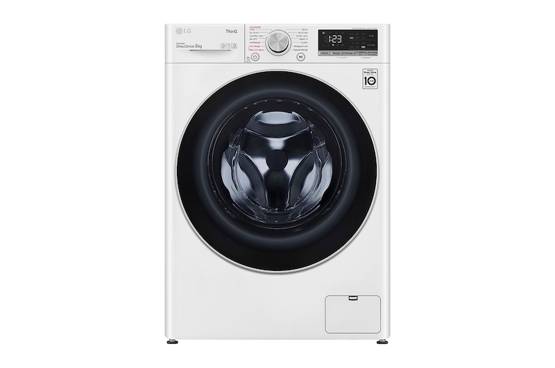 Vue avant de Lave-linge 8 kg - 68L | AI Direct Drive™ | Moteur Direct Drive™ garanti 10 ans LG F84V41WHS