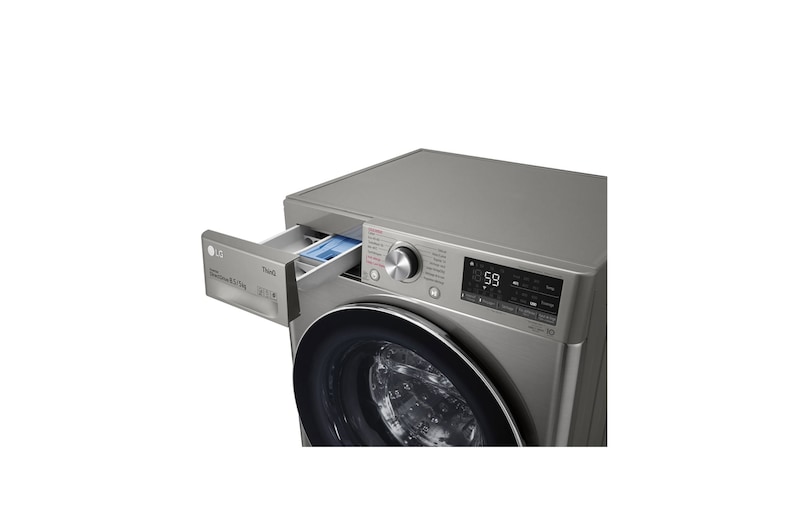 LG Lave-linge Séchant Slim 8,5/5kg - 58L | TurboWash™  | Moteur AI Direct Drive™ garanti 10 ans, LG F852SV52IRS