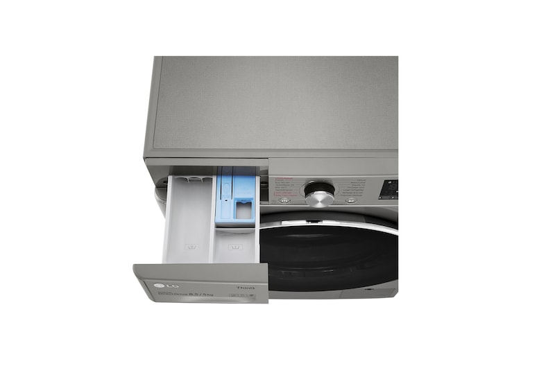 LG Lave-linge Séchant Slim 8,5/5kg - 58L | TurboWash™  | Moteur AI Direct Drive™ garanti 10 ans, LG F852SV52IRS