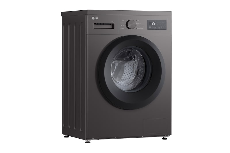 lifestyle cut of Front load washing machine in the laundry room 