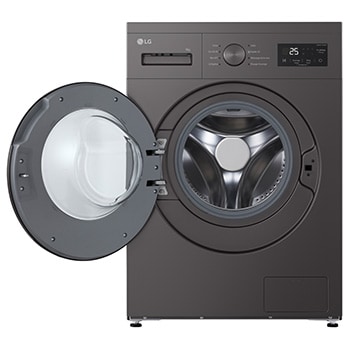 Front loading washing machine front open door image