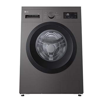 Image of a smiling woman holding a white towel while kneeling in front of a washing machine in a living room. Text: 'Pre Wash': Pre Wash takes on deep-seated dirt, leaving your clothes refreshingly clean.