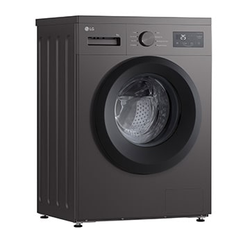 lifestyle cut of Front load washing machine in the laundry room 