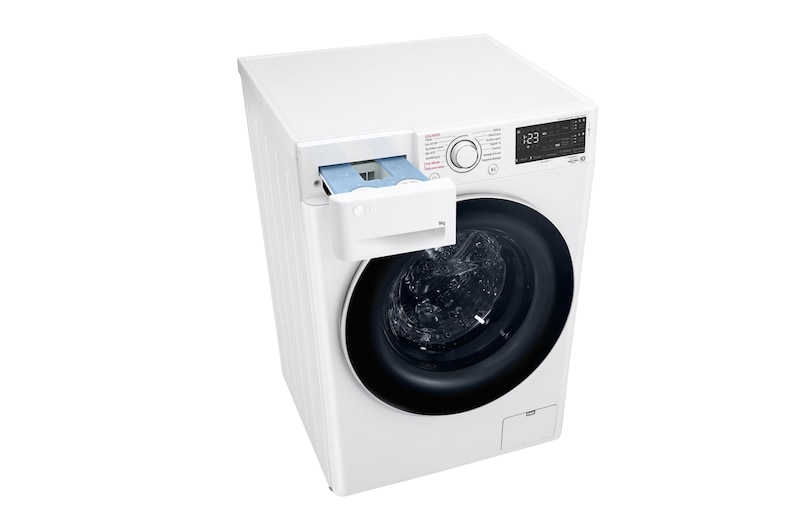 LG Lave-linge 9kg - 68L | Moteur intelligent AI Direct Drive™ garanti 10 ans | Dosage automatique ezDispense™, LG F94V30WHSA