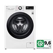 Vue avant de Lave-linge 9kg - 68L | Moteur intelligent AI Direct Drive™ garanti 10 ans | Dosage automatique ezDispense™ LG F94V35WHSA