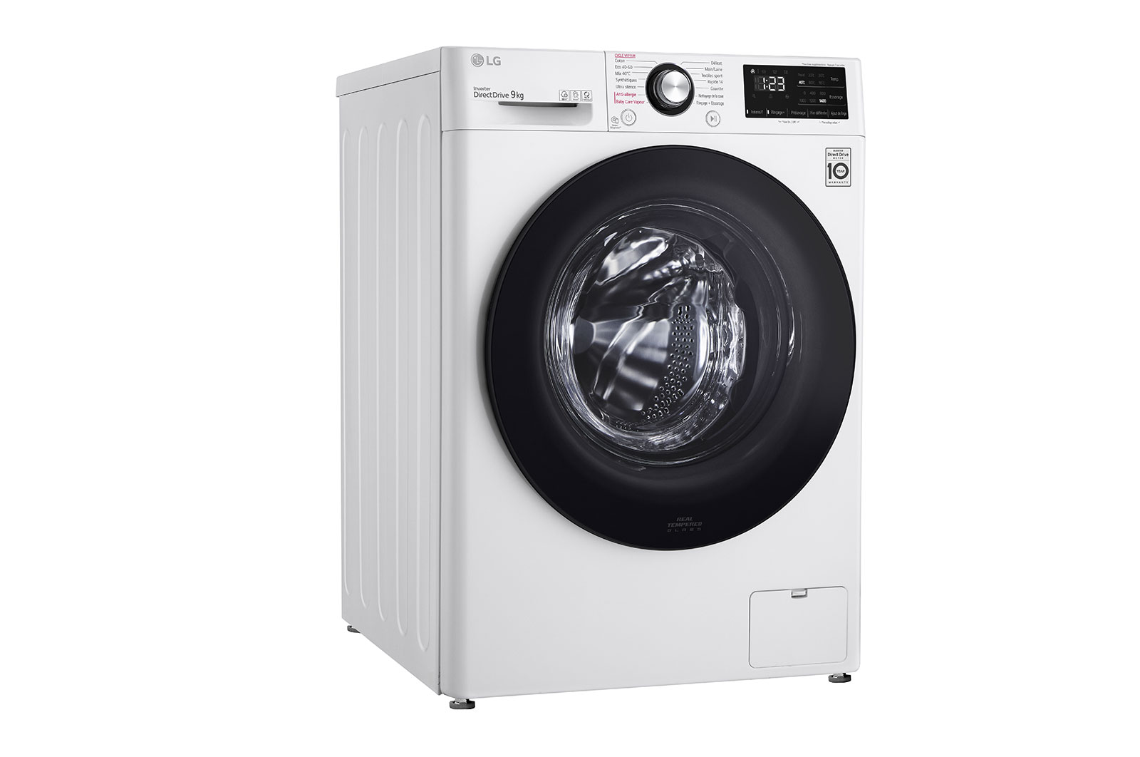 LG Lave-linge 9kg - 68L | Moteur intelligent AI Direct Drive™ garanti 10 ans, LG F94V38WHS