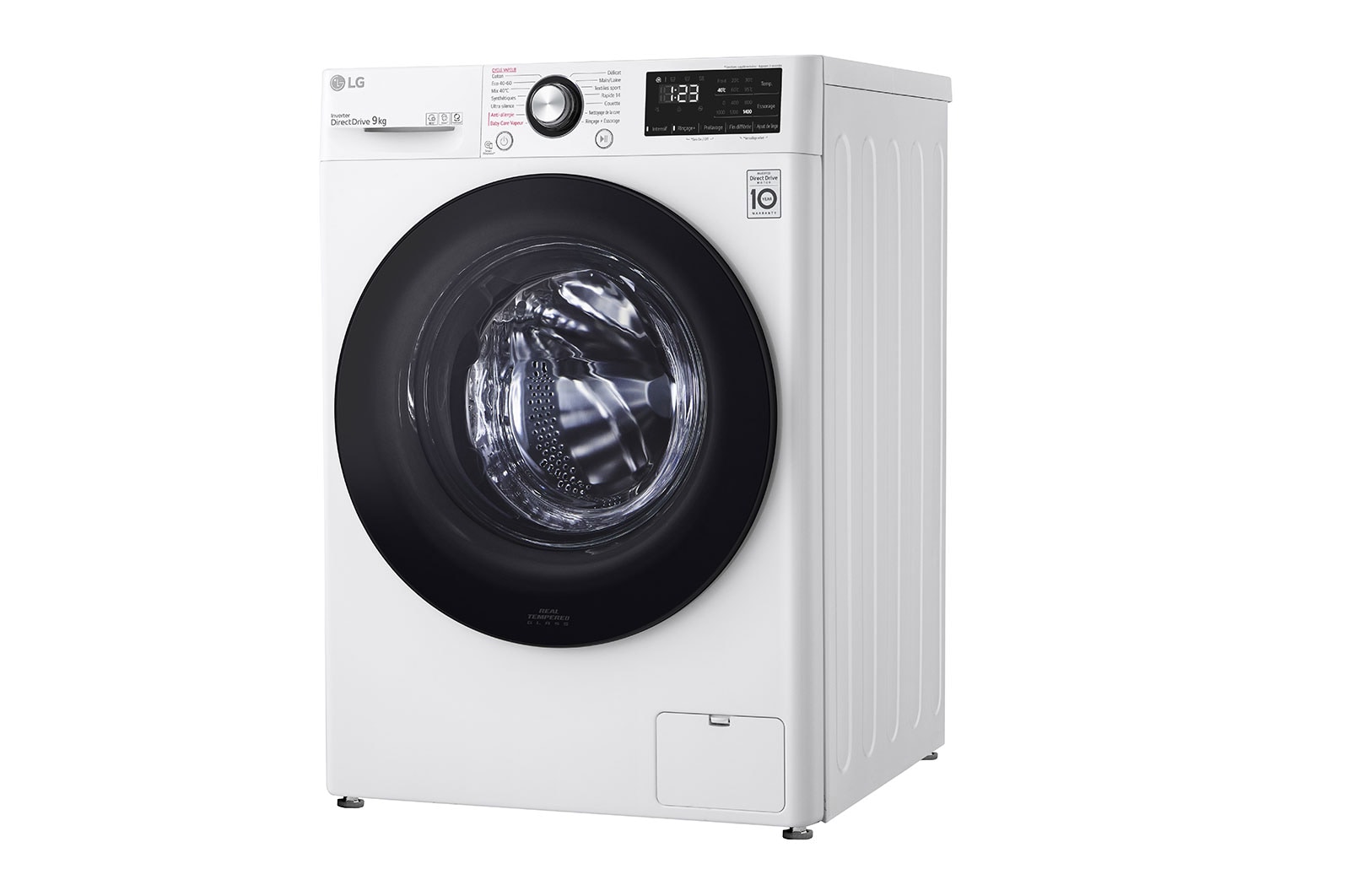 LG Lave-linge 9kg - 68L | Moteur intelligent AI Direct Drive™ garanti 10 ans, LG F94V38WHS