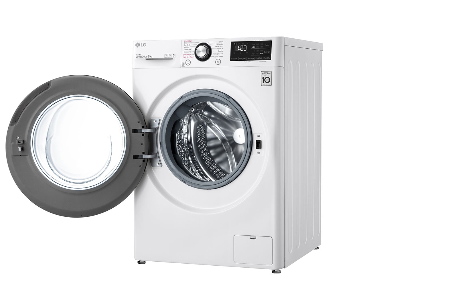 LG Lave-linge 9kg - 68L | Moteur intelligent AI Direct Drive™ garanti 10 ans, LG F94V38WHS