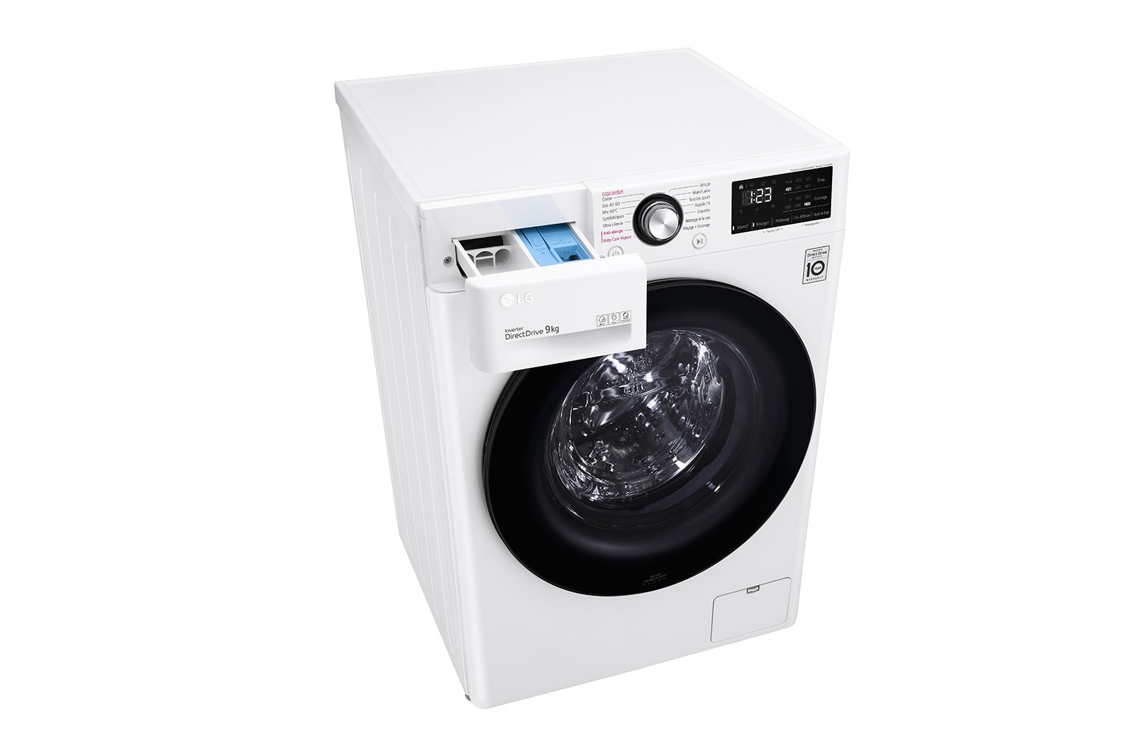 LG Lave-linge 9kg - 68L | Moteur intelligent AI Direct Drive™ garanti 10 ans, LG F94V38WHS