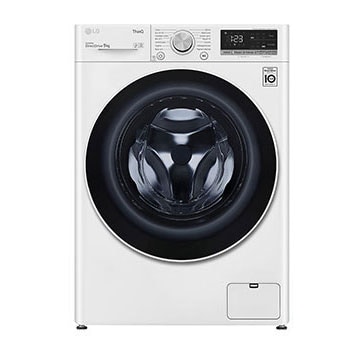 Vue avant de Lave-linge 9 kg - 68L | AI Direct Drive™ | Moteur Direct Drive™ garanti 10 ans LG F94V40WH