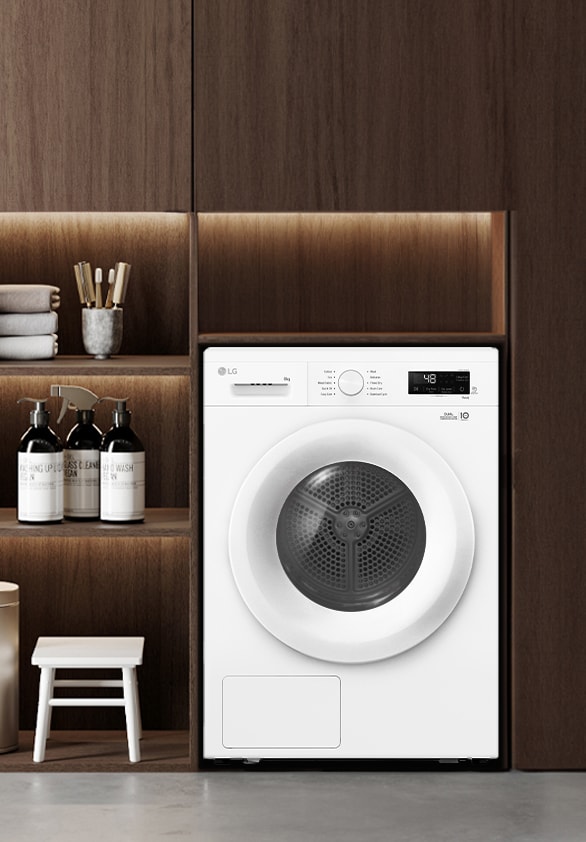 Sèche-linge LG dans le salon.