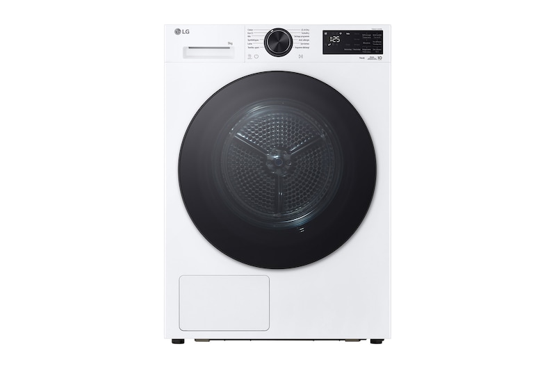 Vue avant de Sèche linge 9 kg | Pompe à chaleur DUAL Inverter™ LG RH9X56BW