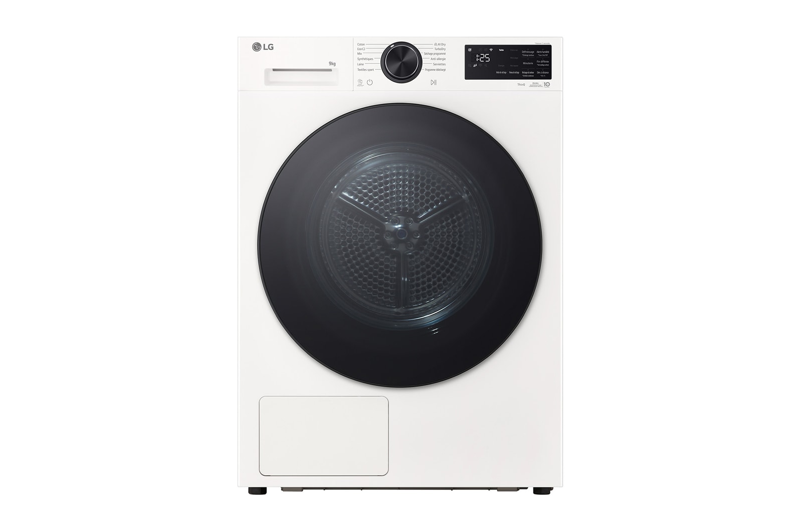 Vue avant de Sèche linge 9 kg | Pompe à chaleur DUAL Inverter™ LG RH9X56WH