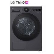 Vue avant de Sèche linge 9 kg | Molette écran LCD LG RH9X76BM