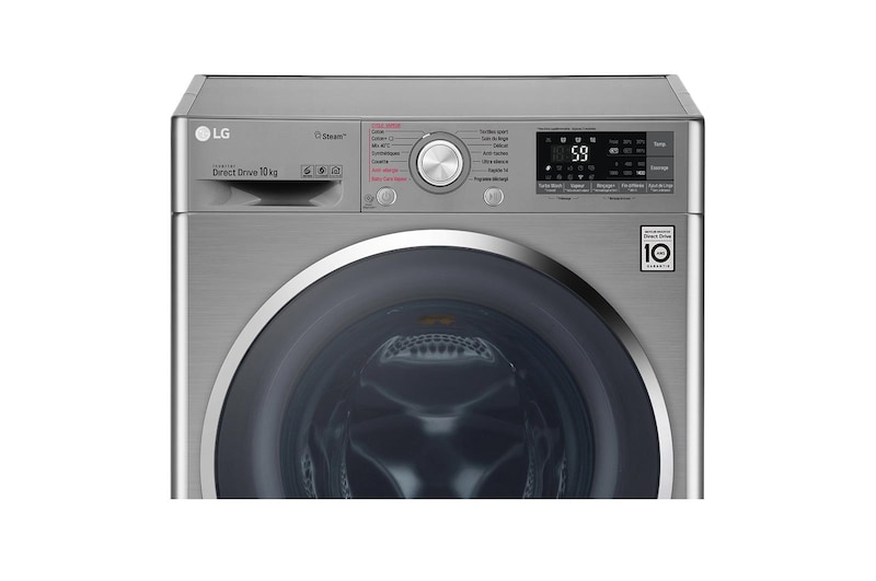 LG Lave-linge 10 KG | 6 Motion Direct Drive™ | A+++(-40%) | TurboWash™ | Moteur Direct Drive™ garanti 10 ans, LG F14J82IXS