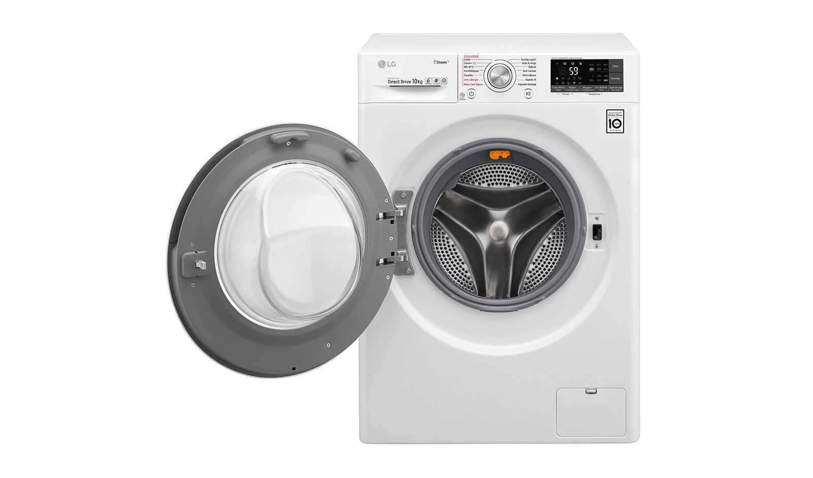 LG Lave-linge 10 KG | TrueSteam™ | Wi-Fi | 6 Motion Direct Drive™ | A+++(-40%) | Smart Diagnosis™ | Moteur Direct Drive™ garanti 10 ans , LG F14J82WHS