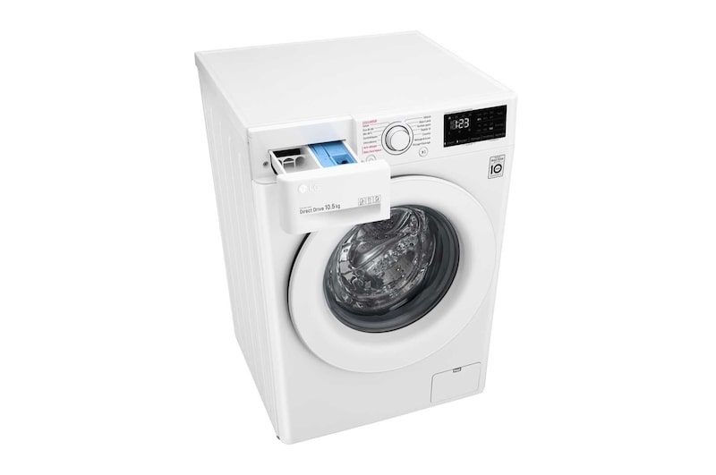 LG Lave-linge 10.5 KG - 68L | AI Direct Drive™ | Moteur Direct Drive™ garanti 10 ans | 6 Motion™ | Steam™ | 53/73dB | B, LG F14V33WHS
