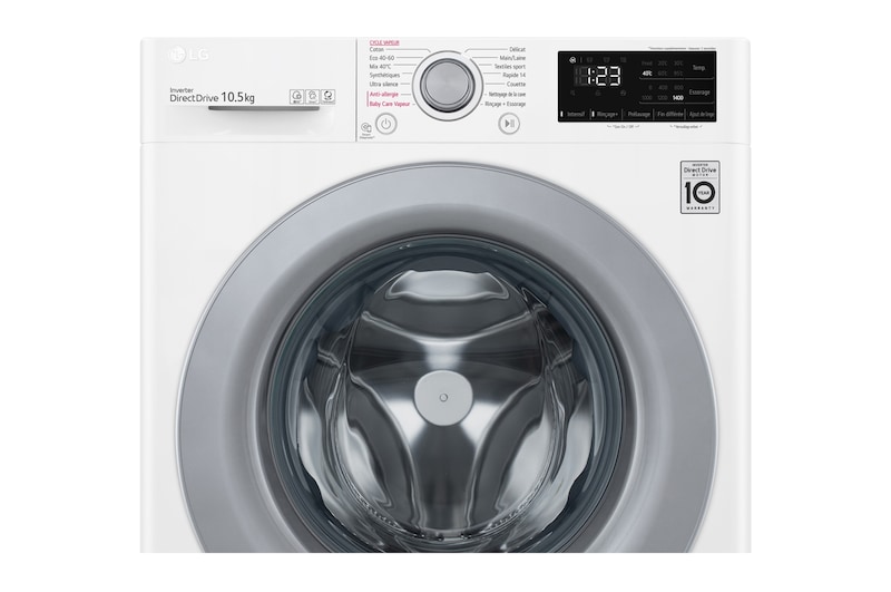 LG Lave-linge 10.5 kg | 6 Motion Direct Drive™, LG F14V34WHS