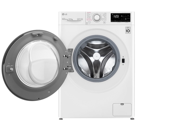 LG Lave-linge 10,5 kg - 68L | AI Direct Drive™ | Moteur Direct Drive™ garanti 10 ans, LG F14V36WHS
