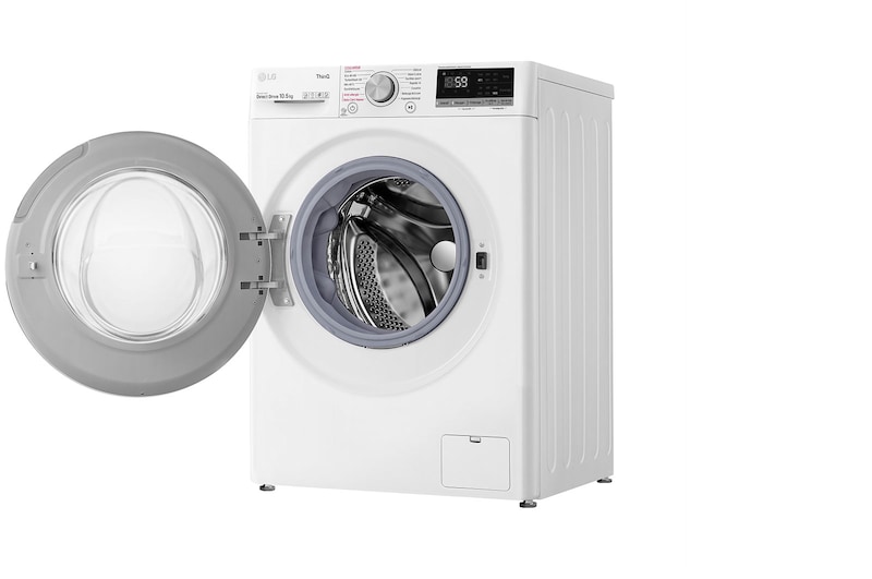 LG Lave-linge 10,5 KG - 68L | AI Direct Drive™ | Moteur Direct Drive™ garanti 10 ans | TurboWash™ | 6 Motion™ | Steam™ | 53/71dB | B, LG F14V50WHS