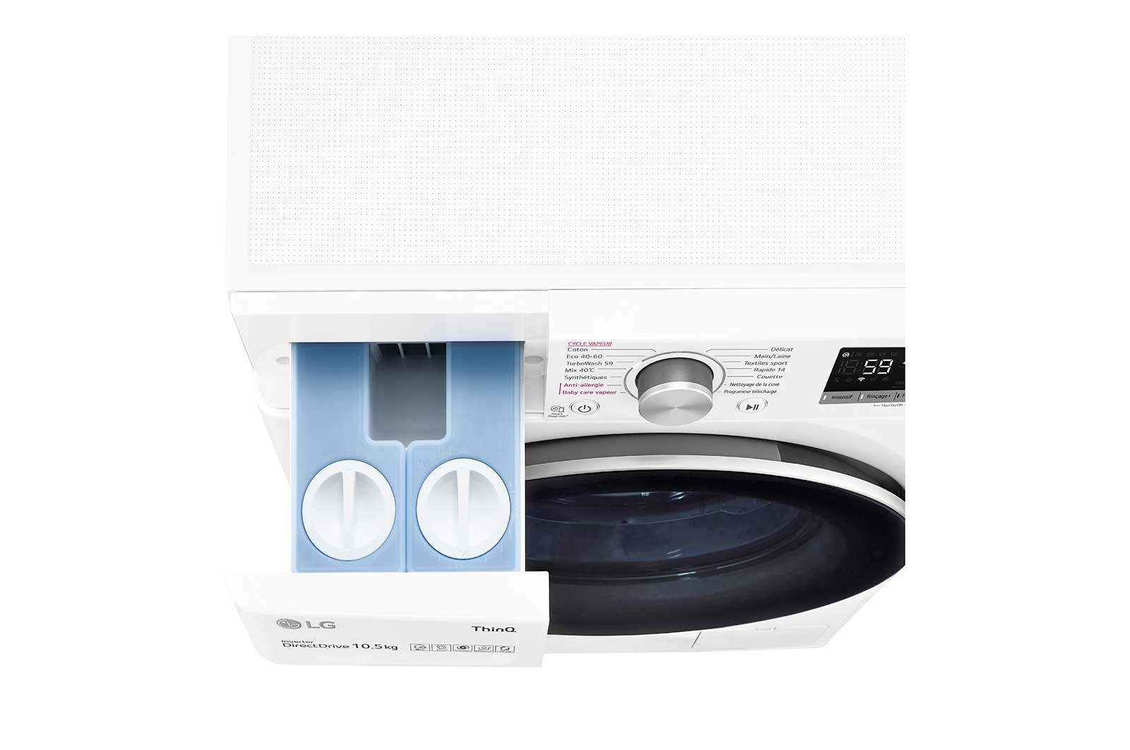 LG Lave-linge 10.5 kg - 68L | AI Direct Drive™ | Dosage automatique | Moteur Direct Drive™ garanti 10 ans, LG F14V51WHSA