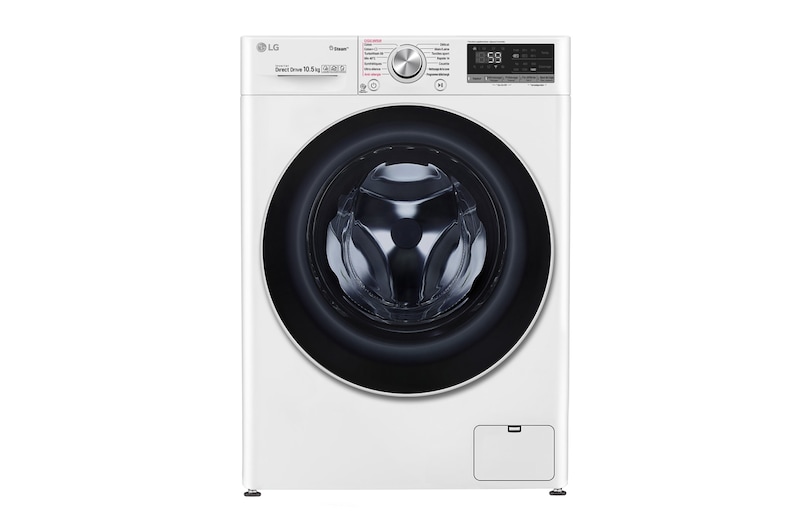 LG Lave-linge 10.5 KG - 68L | 6 Motion Direct Drive™ | Moteur Direct Drive™ garanti 10 ans | TurboWash™ | AI DD | Steam + | 53/71dB | A+++(-40%) , LG F14V71WHS