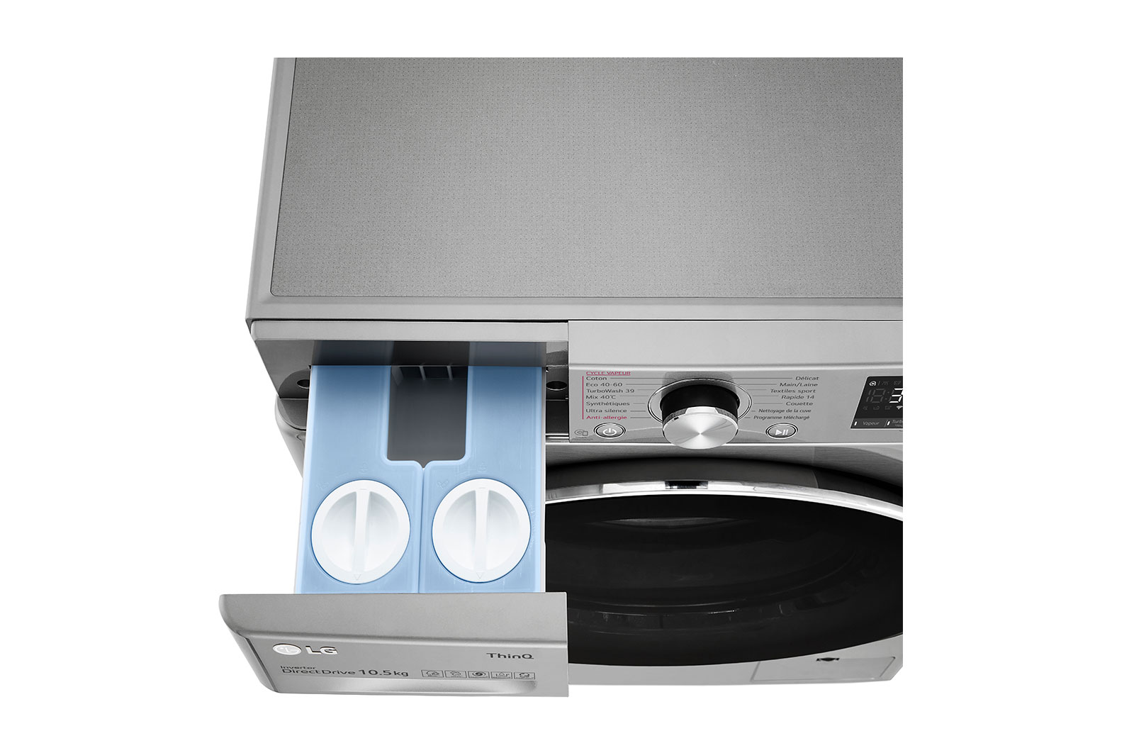 LG Lave-linge 10.5 kg - 68L | AI Direct Drive™ | Moteur Direct Drive™ garanti 10 ans, LG F14V72ISTA