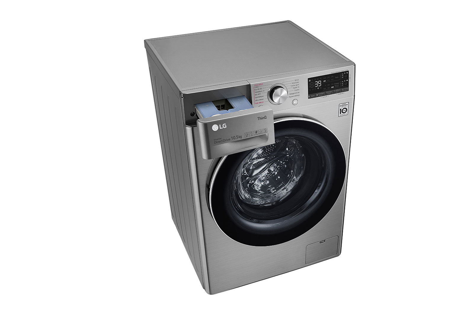 LG Lave-linge 10.5 kg - 68L | AI Direct Drive™ | Moteur Direct Drive™ garanti 10 ans, LG F14V72ISTA