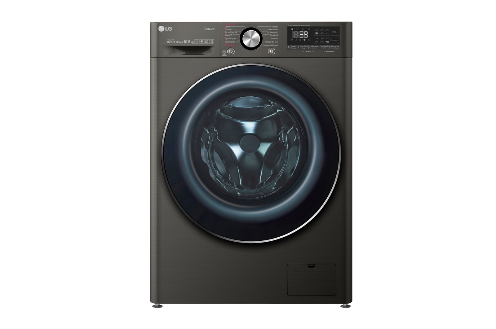 Vue avant de Lave-linge 10.5 KG - 68L  | 6 Motion Direct Drive™ | Moteur Direct Drive™ garanti 10 ans |  TurboWash™ 360 | AI DD | Steam &#43;| 48/71dB | A&#43;&#43;&#43;(-50%)  LG F14V92BS