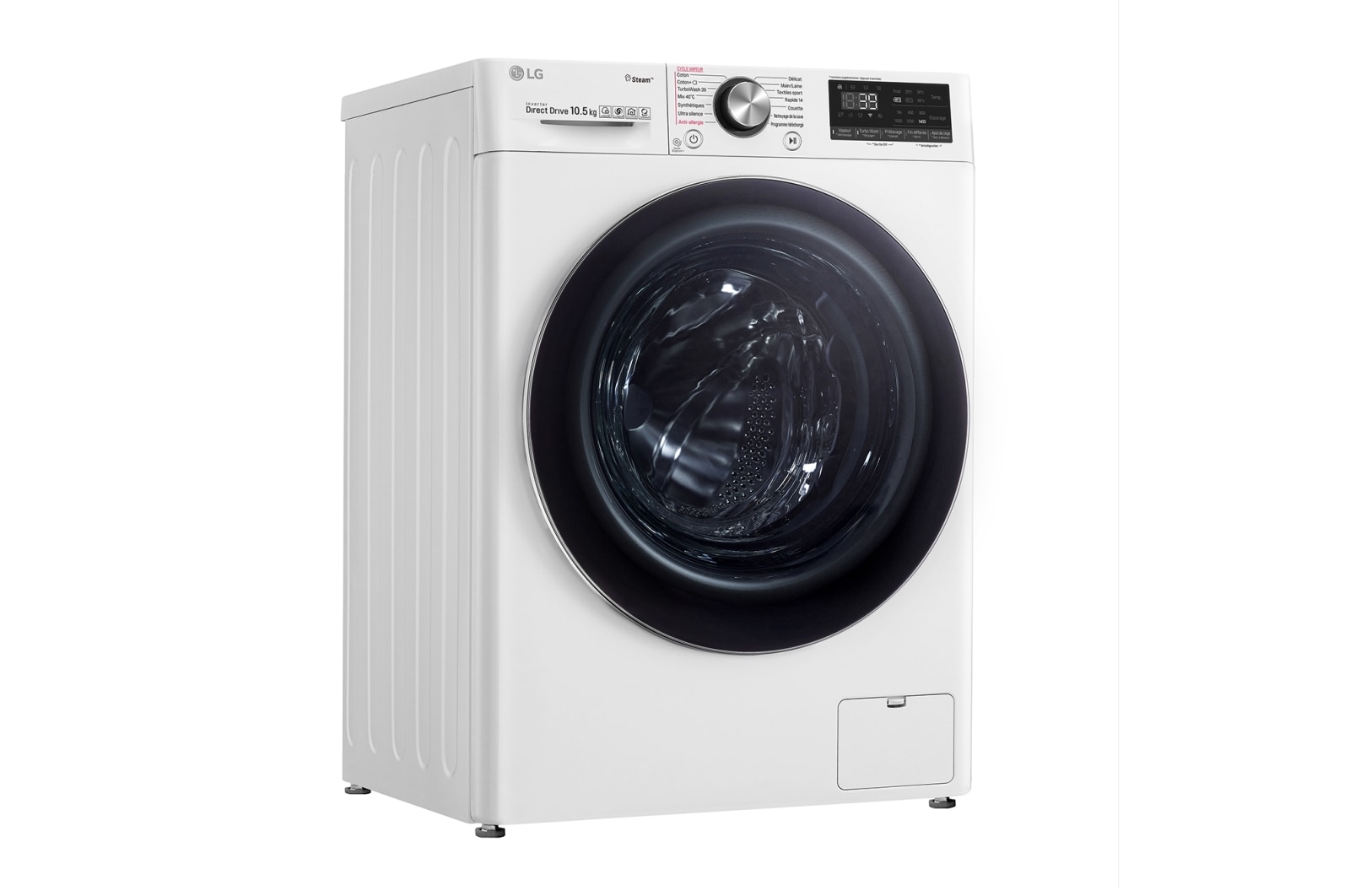 LG Lave-linge 10.5 KG - 68L  | 6 Motion Direct Drive™ | Moteur Direct Drive™ garanti 10 ans |  TurboWash™ 360 | AI DD | Steam + | 48/71dB | A+++(-50%) , LG F14V92WHS