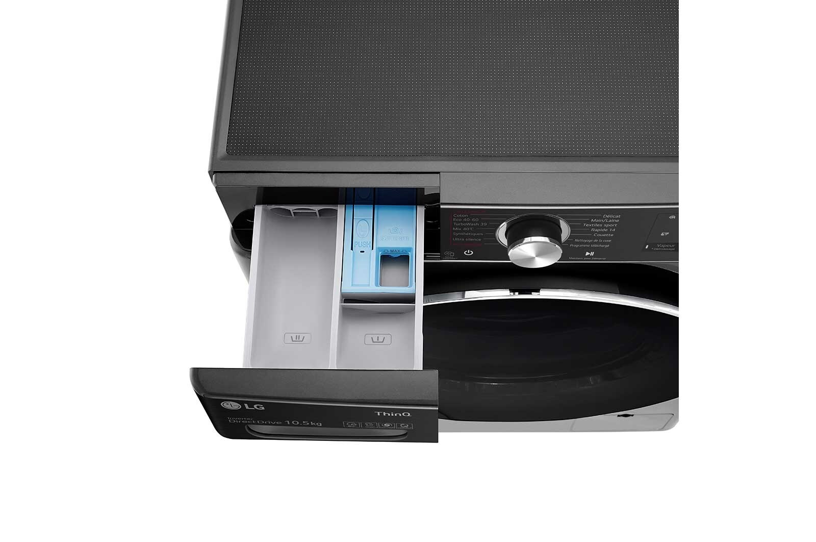 LG Lave-linge 10.5 kg - 68L | AI Direct Drive™ | Moteur Direct Drive™ garanti 10 ans, LG F16V92BST