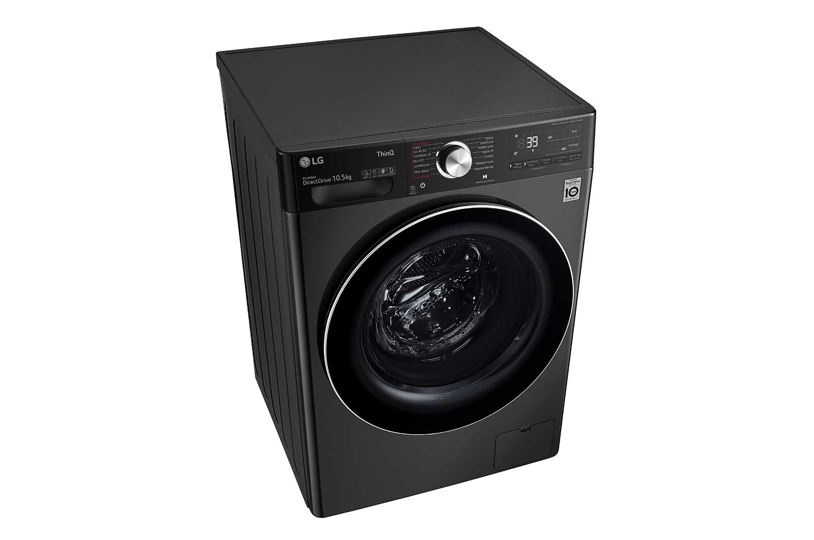 LG Lave-linge 10.5 kg - 68L | AI Direct Drive™ | Moteur Direct Drive™ garanti 10 ans, LG F16V92BST