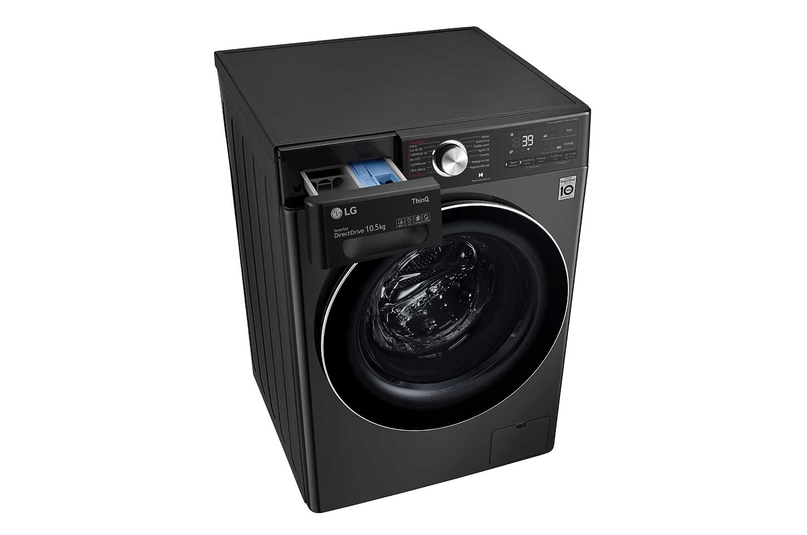 LG Lave-linge 10.5 kg - 68L | AI Direct Drive™ | Moteur Direct Drive™ garanti 10 ans, LG F16V92BST
